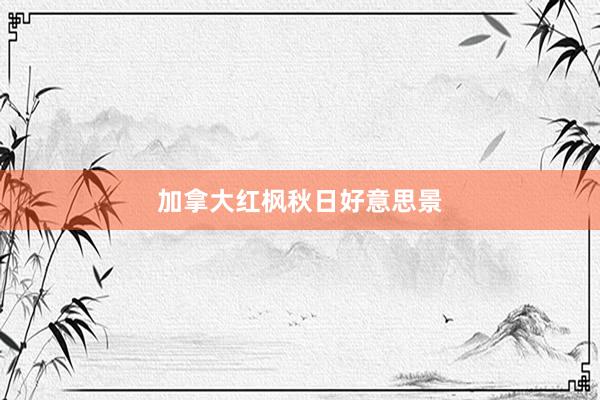 加拿大红枫秋日好意思景